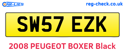 SW57EZK are the vehicle registration plates.