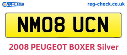 NM08UCN are the vehicle registration plates.