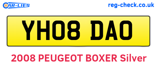 YH08DAO are the vehicle registration plates.