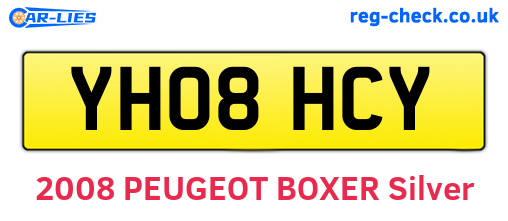 YH08HCY are the vehicle registration plates.