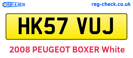 HK57VUJ are the vehicle registration plates.