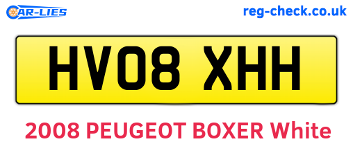 HV08XHH are the vehicle registration plates.