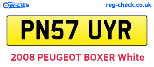 PN57UYR are the vehicle registration plates.