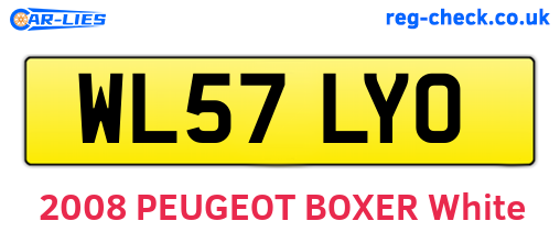 WL57LYO are the vehicle registration plates.