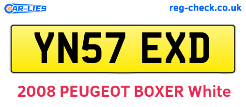 YN57EXD are the vehicle registration plates.