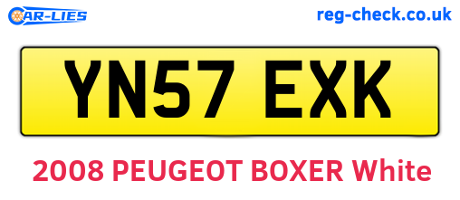 YN57EXK are the vehicle registration plates.