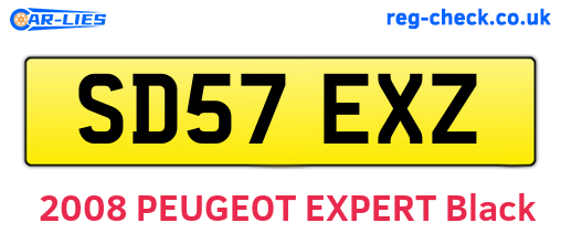 SD57EXZ are the vehicle registration plates.