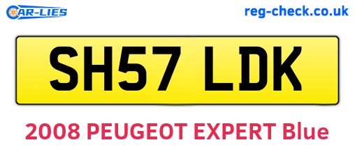 SH57LDK are the vehicle registration plates.
