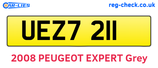 UEZ7211 are the vehicle registration plates.