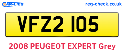 VFZ2105 are the vehicle registration plates.