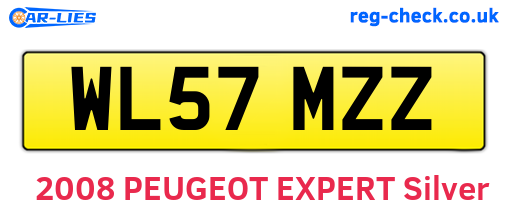 WL57MZZ are the vehicle registration plates.