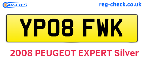 YP08FWK are the vehicle registration plates.
