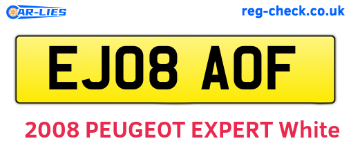 EJ08AOF are the vehicle registration plates.