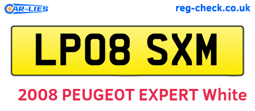 LP08SXM are the vehicle registration plates.