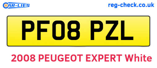 PF08PZL are the vehicle registration plates.