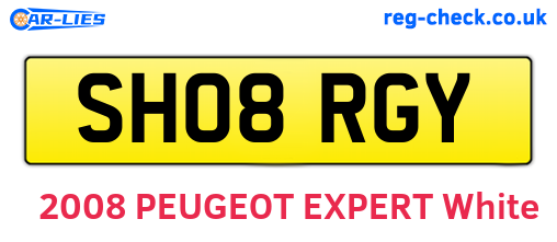 SH08RGY are the vehicle registration plates.