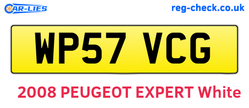 WP57VCG are the vehicle registration plates.