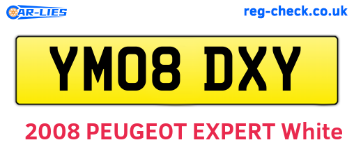 YM08DXY are the vehicle registration plates.