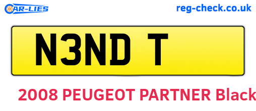 N3NDT are the vehicle registration plates.