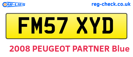 FM57XYD are the vehicle registration plates.
