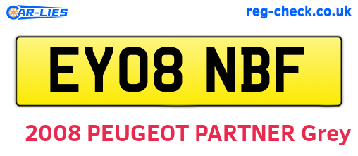 EY08NBF are the vehicle registration plates.