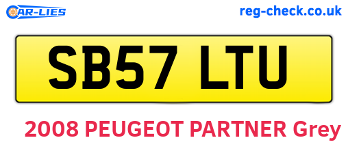 SB57LTU are the vehicle registration plates.