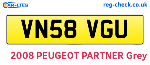 VN58VGU are the vehicle registration plates.