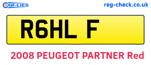 R6HLF are the vehicle registration plates.