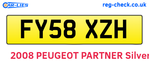 FY58XZH are the vehicle registration plates.