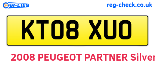 KT08XUO are the vehicle registration plates.