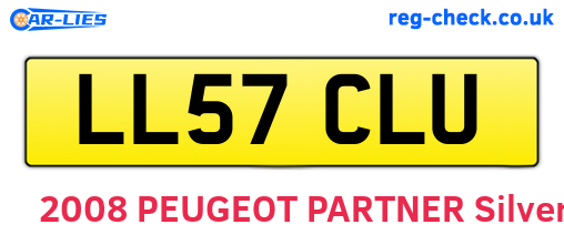 LL57CLU are the vehicle registration plates.