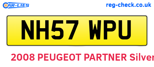 NH57WPU are the vehicle registration plates.