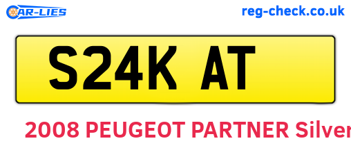 S24KAT are the vehicle registration plates.