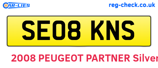 SE08KNS are the vehicle registration plates.