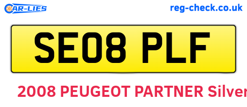 SE08PLF are the vehicle registration plates.