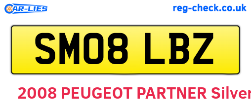 SM08LBZ are the vehicle registration plates.