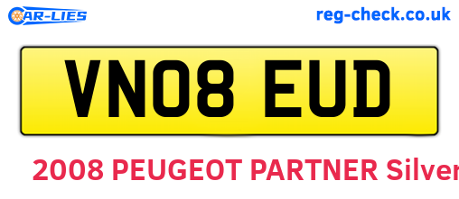 VN08EUD are the vehicle registration plates.