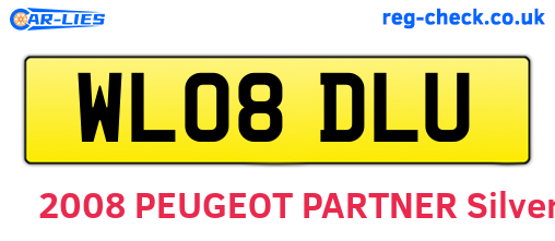 WL08DLU are the vehicle registration plates.