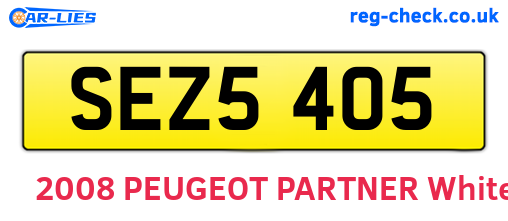 SEZ5405 are the vehicle registration plates.