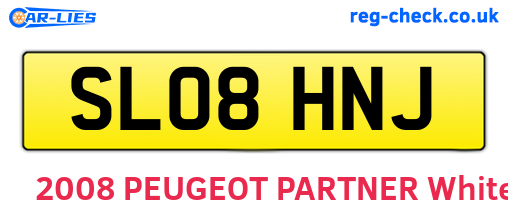 SL08HNJ are the vehicle registration plates.