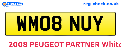 WM08NUY are the vehicle registration plates.