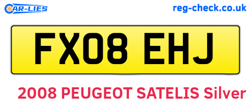 FX08EHJ are the vehicle registration plates.