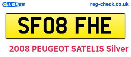 SF08FHE are the vehicle registration plates.