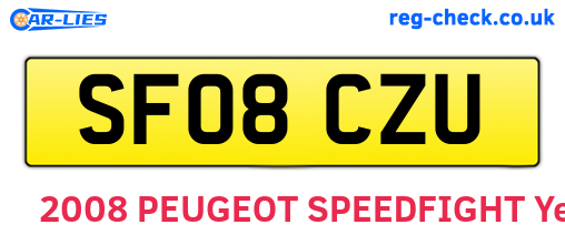 SF08CZU are the vehicle registration plates.
