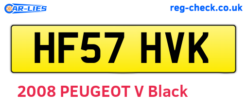 HF57HVK are the vehicle registration plates.