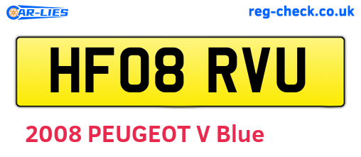 HF08RVU are the vehicle registration plates.