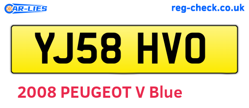YJ58HVO are the vehicle registration plates.
