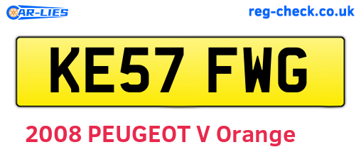 KE57FWG are the vehicle registration plates.