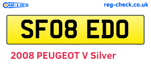 SF08EDO are the vehicle registration plates.