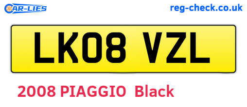 LK08VZL are the vehicle registration plates.